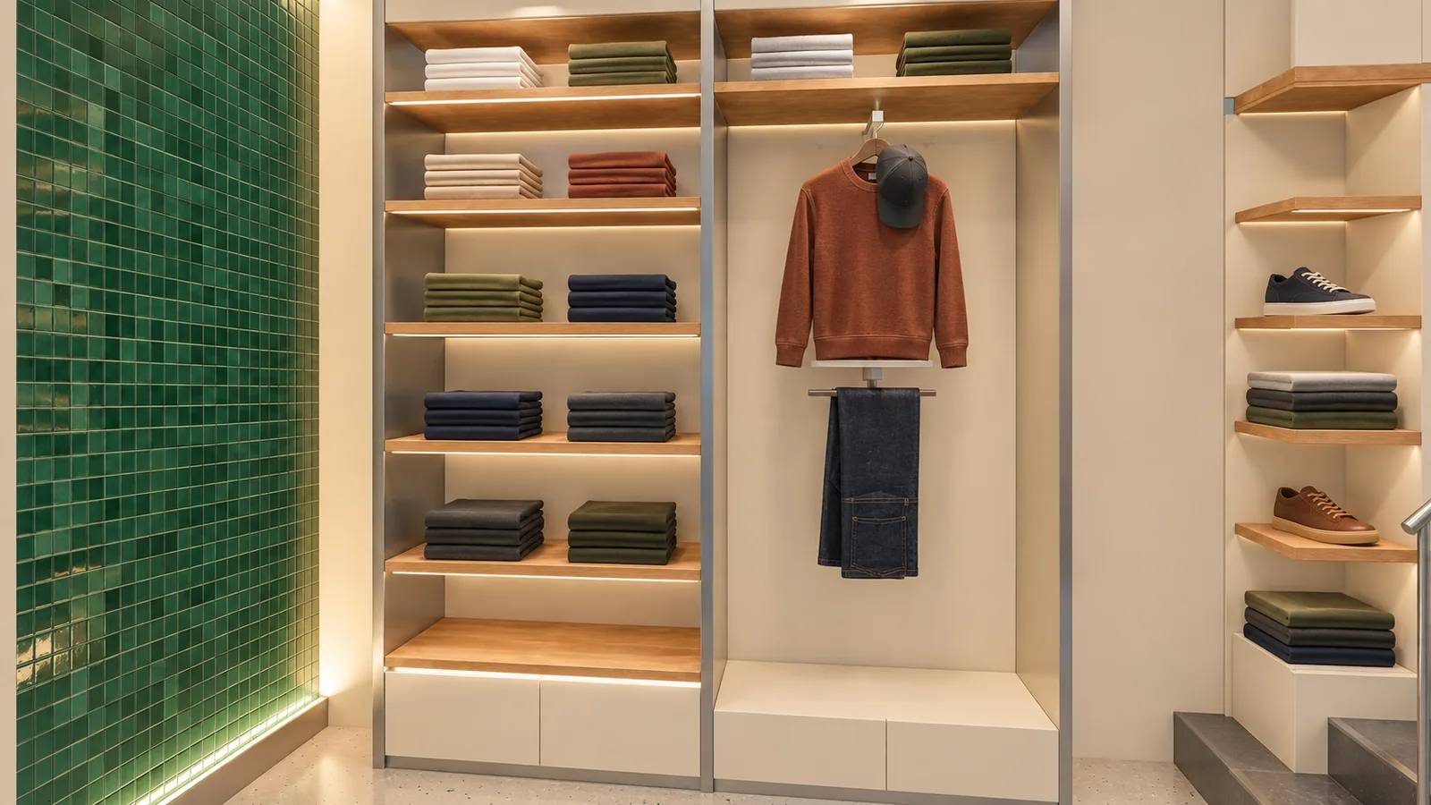 Salle basse, mur de l'atelier